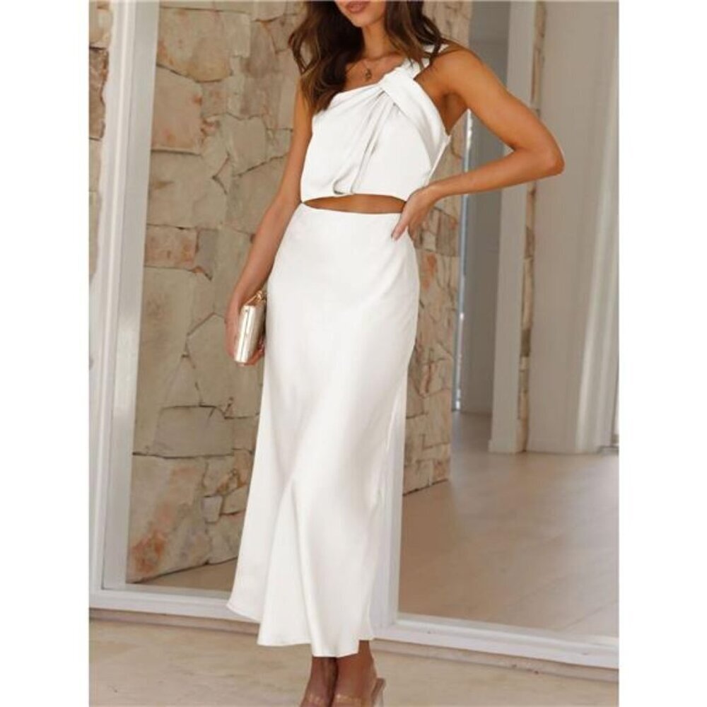 One Shoulder Cami and Skirt Set